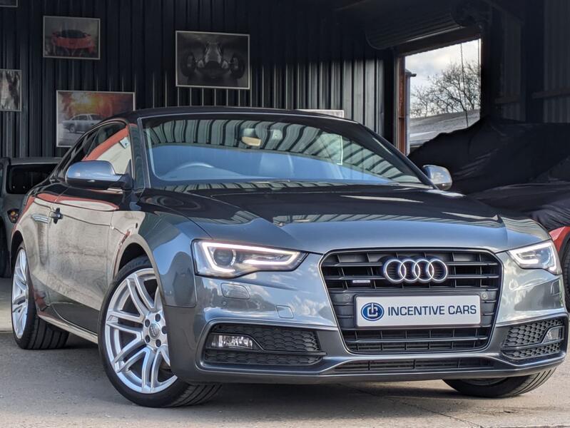 View AUDI A5 2.0 TFSI S line Coupe. HIGH SPEC. MMI PLUS SAT NAV. DVD PLAYER. HEATED LEATHER. 2 OWNERS. ULEZ & CAZ