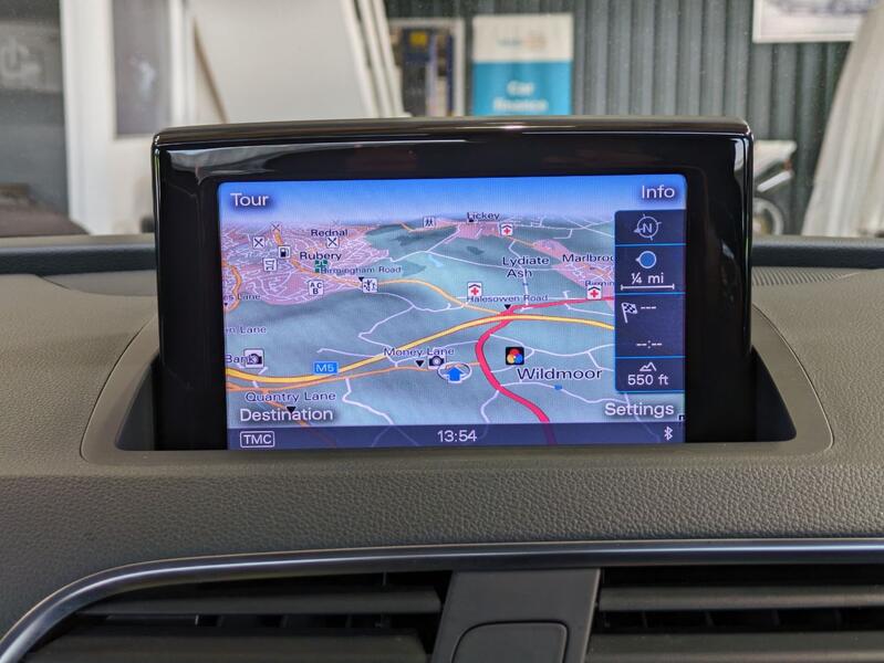 View AUDI Q3 2.0 TDI S line Automatic. 2 OWNERS. SAT NAV PLUS. DVD PLAYER. HEATED FULL LEATHER. BLUETOOTH.