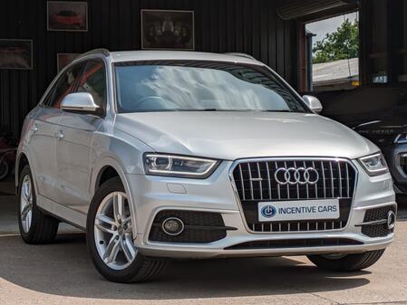 AUDI Q3 2.0 TDI S line Automatic. 2 OWNERS. SAT NAV PLUS. DVD PLAYER. HEATED FULL LEATHER. BLUETOOTH.