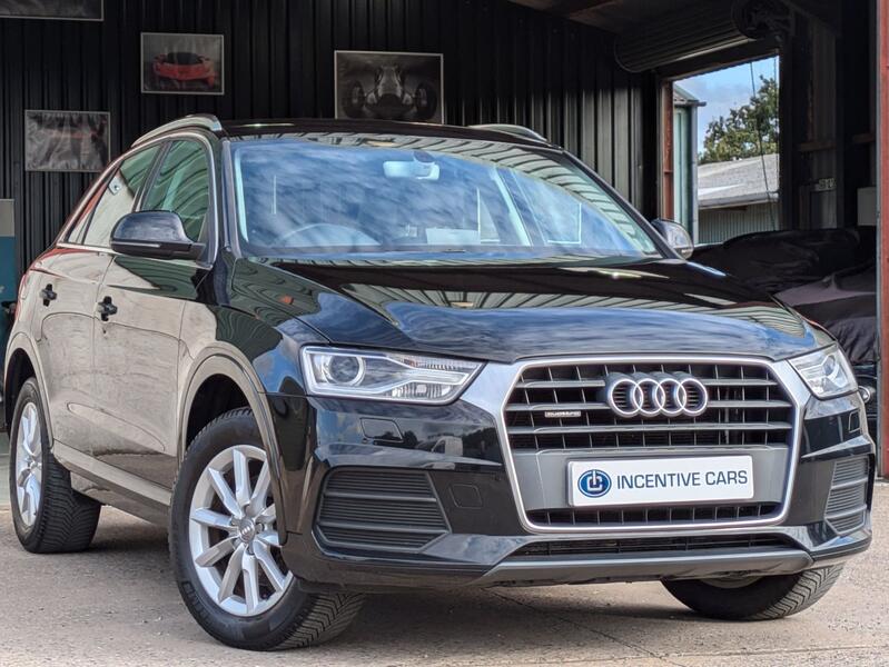 View AUDI Q3 2.0 TDI SE quattro manual. 2 OWNERS. 9 SERVICES. SAT NAV. XENON LIGHTS. TBELT DONE.
