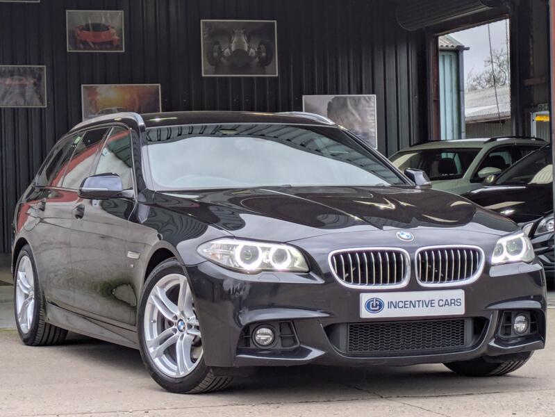 View BMW 5 SERIES 520d M Sport Touring automatic. PRO NAV. HEATED LEATHER. PRO MEDIA PACK. BMW SERVICE HISTORY