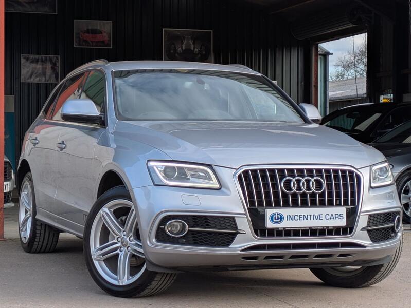 View AUDI Q5 2.0 TDI S line Plus quattro automatic. SAT NAV. DVD PLAYER. HEATED LEATHER SEATS.  8 SERVICES.