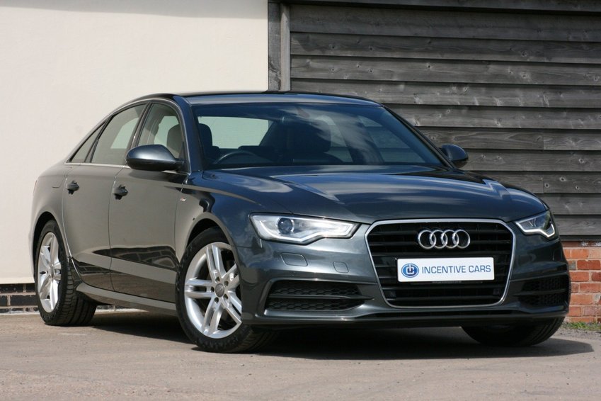 View AUDI A6 2.0TDi 177 S-LINE SALOON. FULL AUDI HISTORY. 1 OWNER. SAT NAV. HEATED LEATHER. XENONS. 13