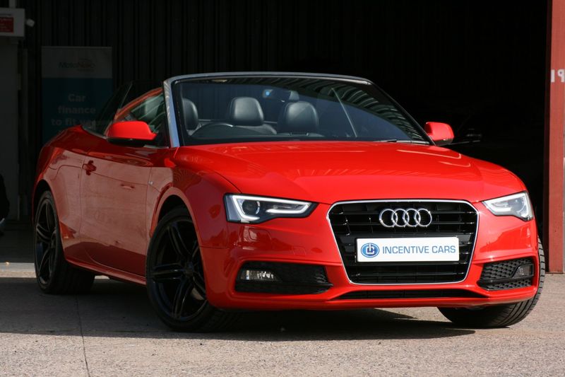 View AUDI A5 S LINE SPECIAL EDITION 2.0TDI CABRIOLET. AIR SCARF. HEATED SEATS. FULL HISTORY. B AND O SOUND