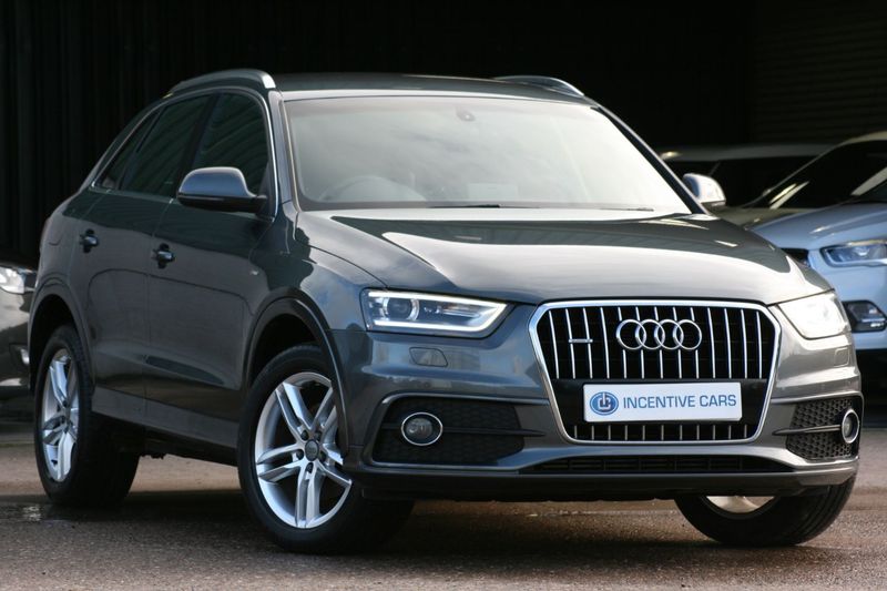 View AUDI Q3 2.0TFSI QUATTRO S LINE 4WD MANUAL. HIGH SPECIFICATION. 1 OWNER. SAT NAV. HEATED LEATHER. 9 SERVICES.