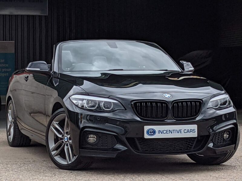 View BMW 2 SERIES 220D M SPORT AUTOMATIC CONVERTIBLE. SAT NAV. LED LIGHTS. HEATED LEATHER. FULL SERVICE HISTORY