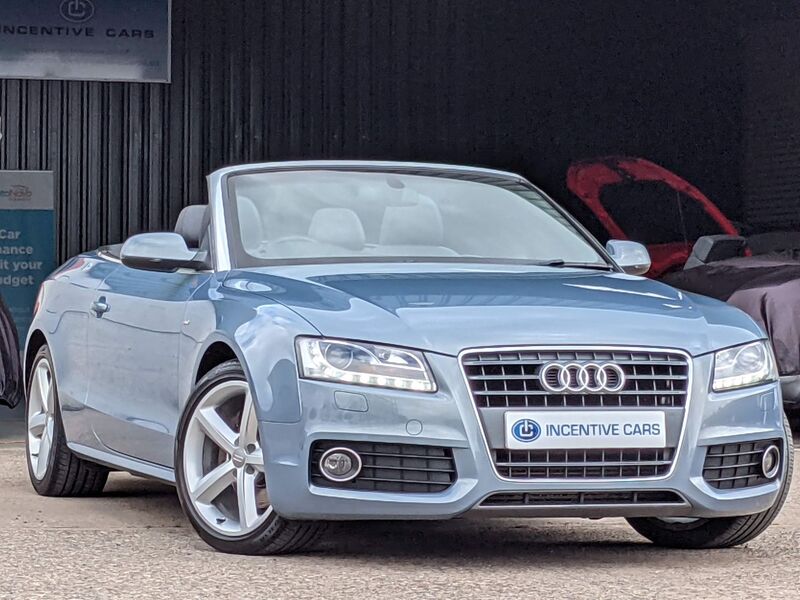 View AUDI A5 2.0TFSI 211 S LINE AUTOMATIC CABRIOLET. HEATED LEATHER. FULL SERVICE HISTORY. LAST KEEPER 5 YEARS