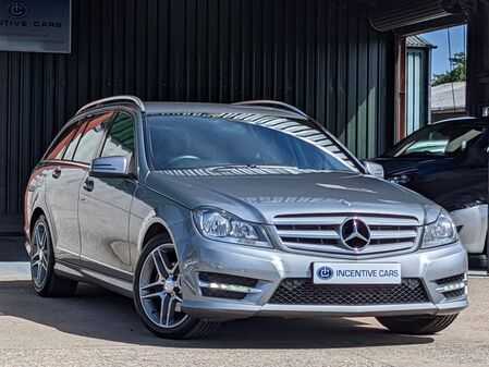 MERCEDES-BENZ C CLASS C220 CDI  AMG SPORT 170 BLUEEFFICIENCY ESTATE AUTOMATIC. 8 SERVICES. SAT NAV. HEATED LEATHER.