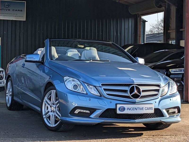 View MERCEDES-BENZ E CLASS E250 CGI BLUEEFFICIENCY SPORT CONVERTIBLE. 2 OWNERS. HIGH SPEC AND FULL MERCEDES SERVICE HISTORY