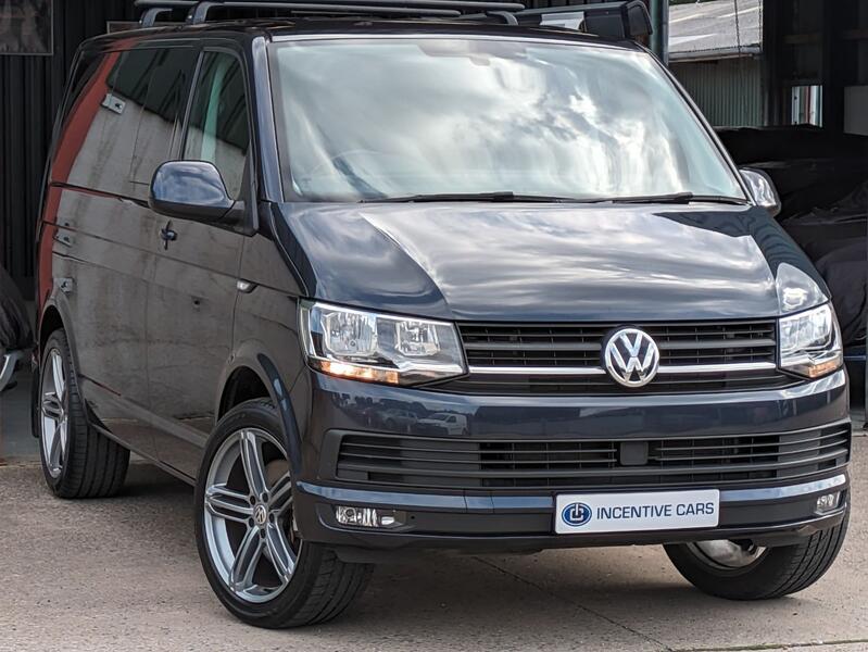 View VOLKSWAGEN TRANSPORTER T32 2.0TDI 150 KOMBI HIGHLINE EURO 6 AUTO. NO VAT. 8 SEATER. HEATED SEATS. SIDE AWNING. SAT NAV